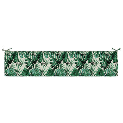 Bench Cushion SOEST 100% Polyester Leaf Pattern 200 x 40 x 5 cm