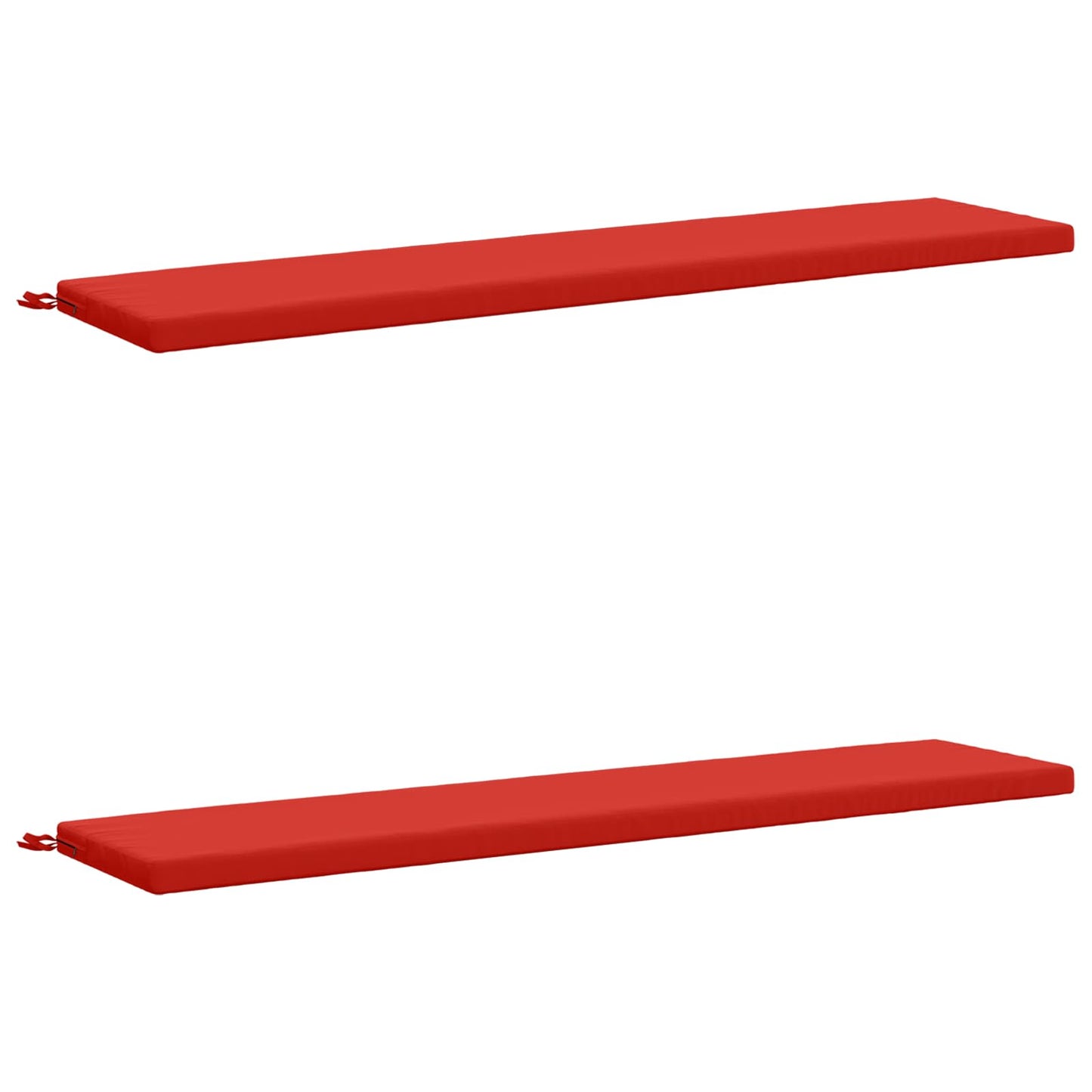 2-Piece Bench Cushions SOEST 2 pcs 100% Polyester Red
