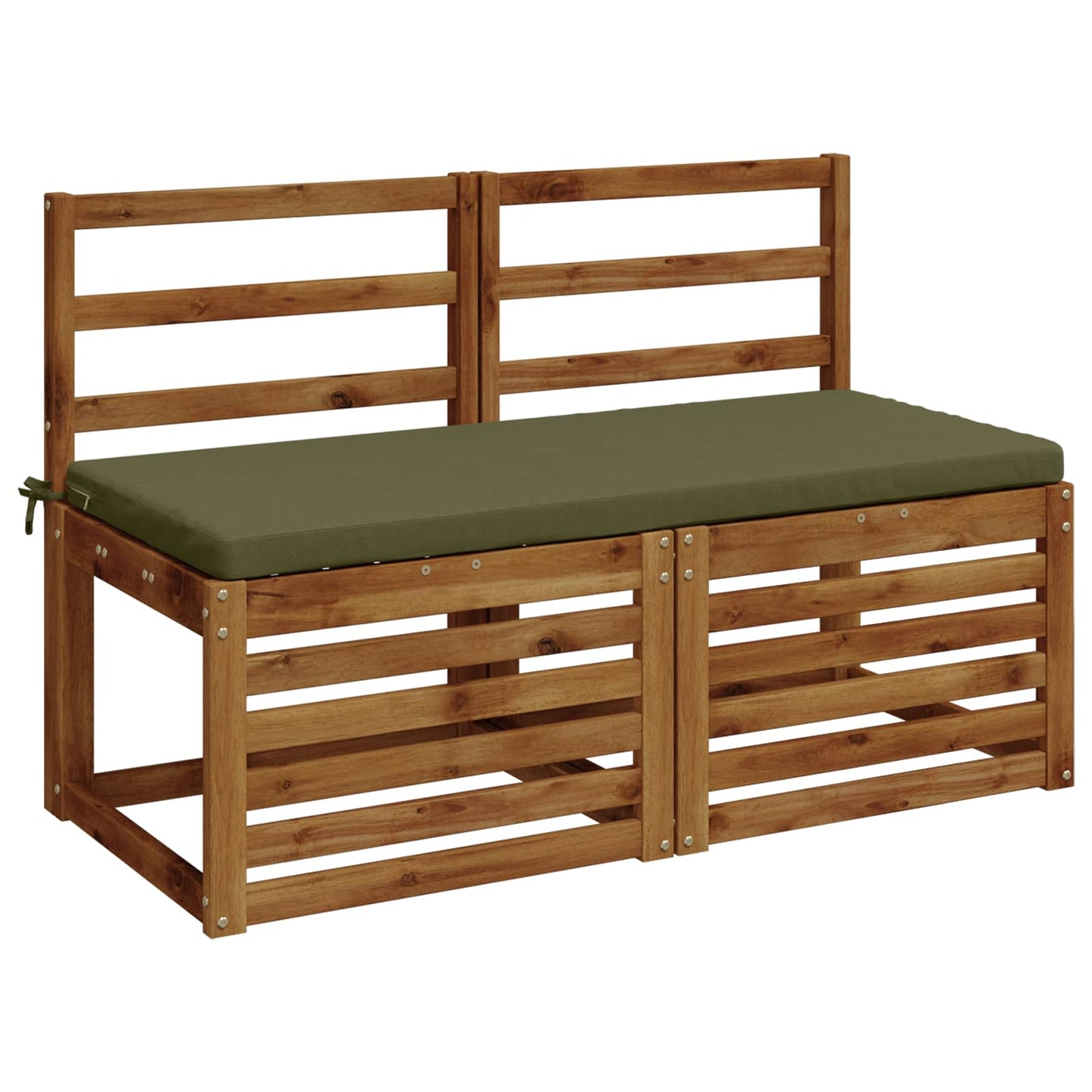 2-Piece Bench Cushions SOEST 2 pcs 100% Polyester Olive Green
