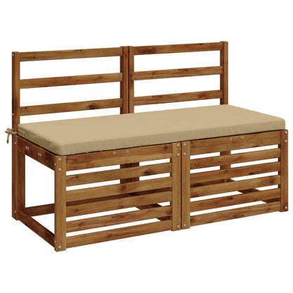 2-Piece Bench Cushions SOEST 2 pcs 100% Polyester Beige