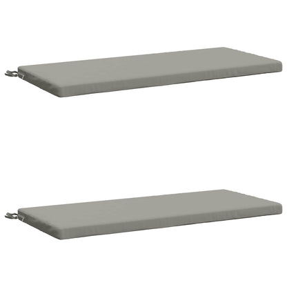 2-Piece Bench Cushions SOEST 2 pcs 100% Polyester Grey