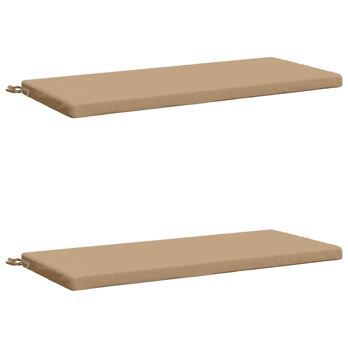 2-Piece Bench Cushions SOEST 2 pcs 100% Polyester Sand