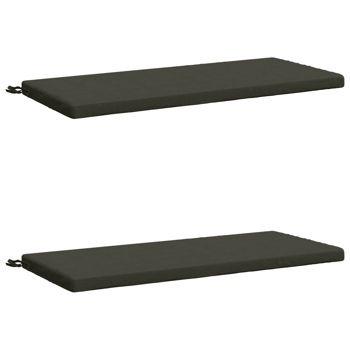 2-Piece Bench Cushions SOEST 2 pcs 100% Polyester Anthracite
