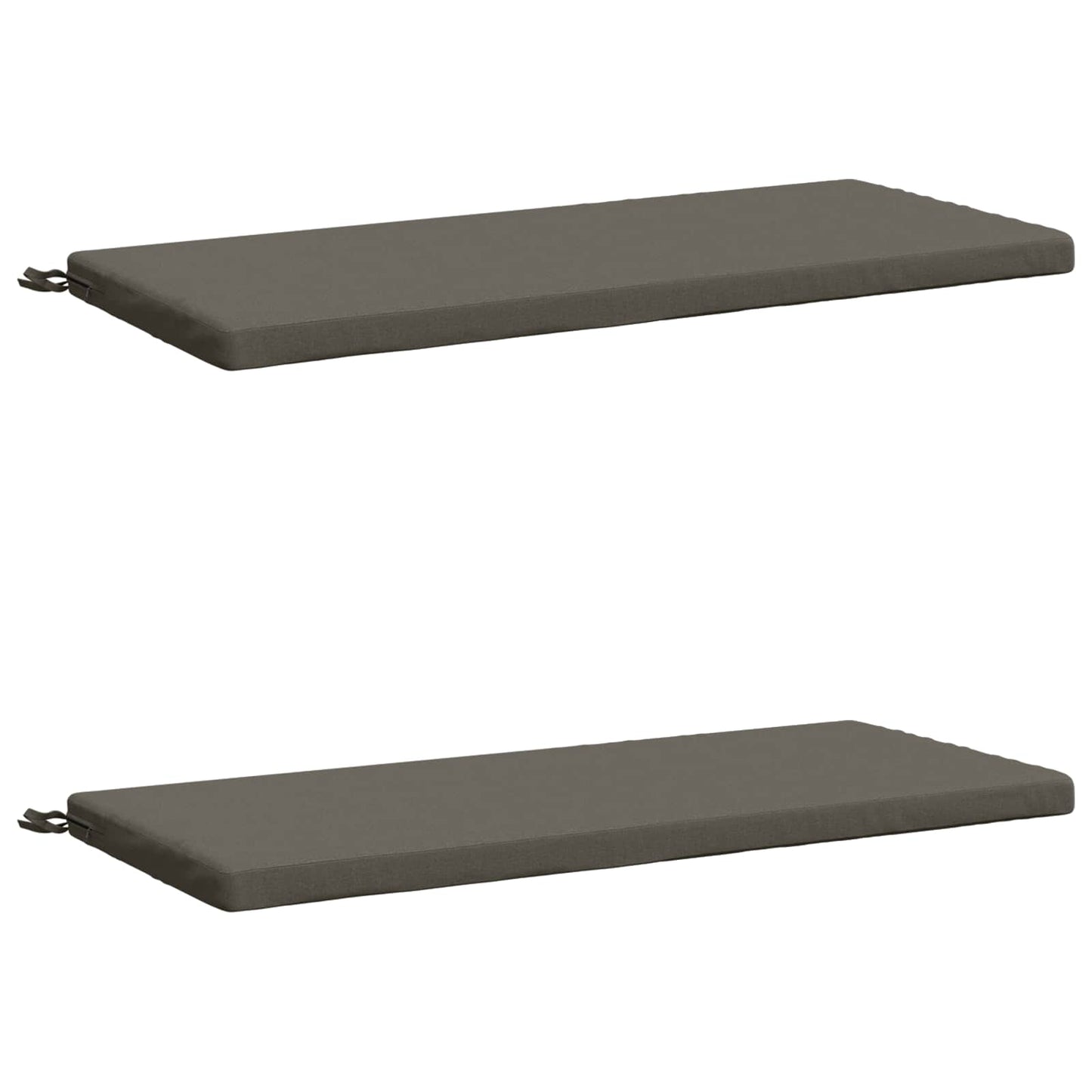 2-Piece Bench Cushions SOEST 2 pcs 100% Polyester Grey