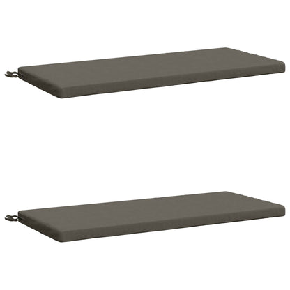 2-Piece Bench Cushions SOEST 2 pcs 100% Polyester Grey