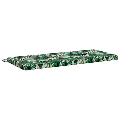 2-Piece Bench Cushions SOEST 2 pcs 100% Polyester Leaf Pattern
