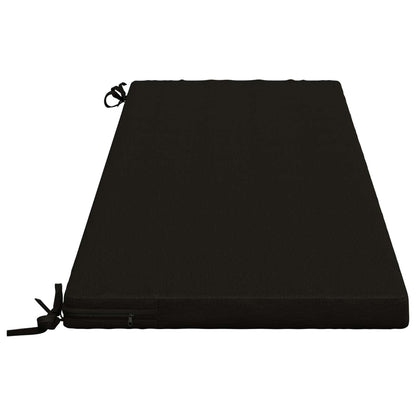 Bench Cushion SOEST 100% Polyester Black 140 x 50 x 5 cm