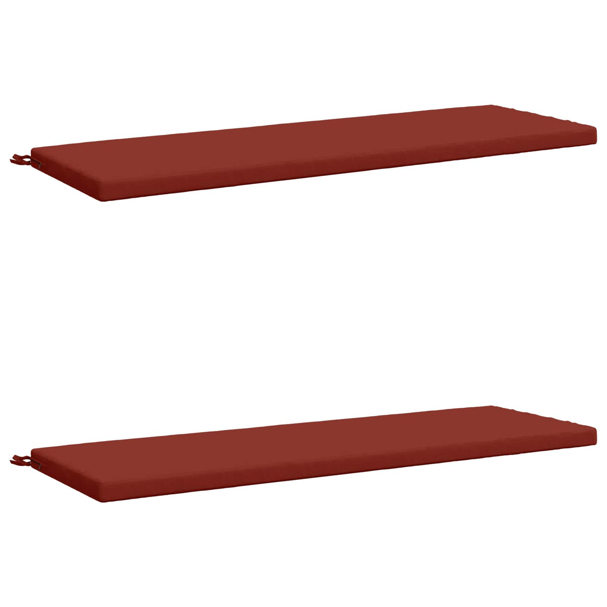 2-Piece Bench Cushions SOEST 2 pcs 100% Polyester Red
