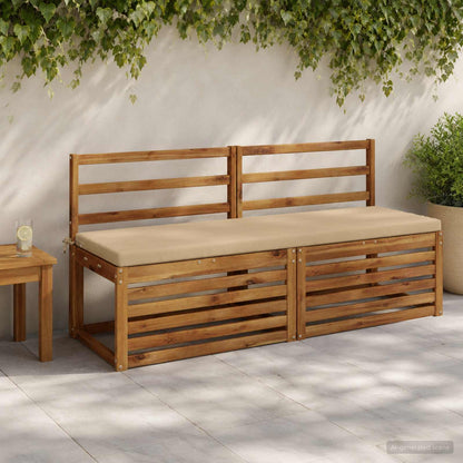 Bench Cushion SOEST 100% Polyester Beige 140 x 50 x 5 cm