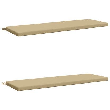 2-Piece Bench Cushions SOEST 2 pcs 100% Polyester Beige