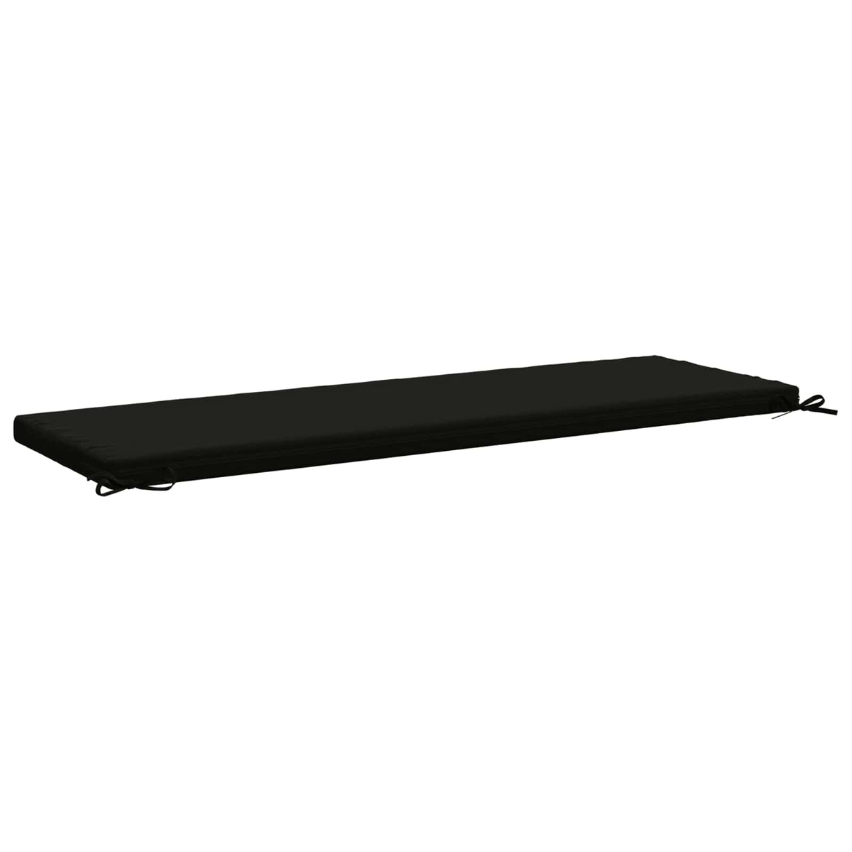 Bench Cushion SOEST 100% Polyester Black 140 x 50 x 5 cm