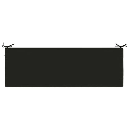 Bench Cushion SOEST 100% Polyester Black 140 x 50 x 5 cm
