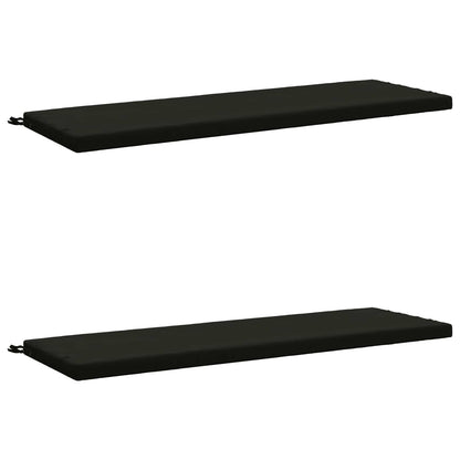 2-Piece Bench Cushions SOEST 2 pcs 100% Polyester Black