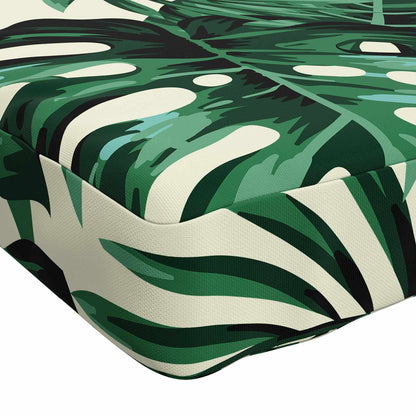 Bench Cushion SOEST 100% Polyester Leaf Pattern 140 x 50 x 5 cm