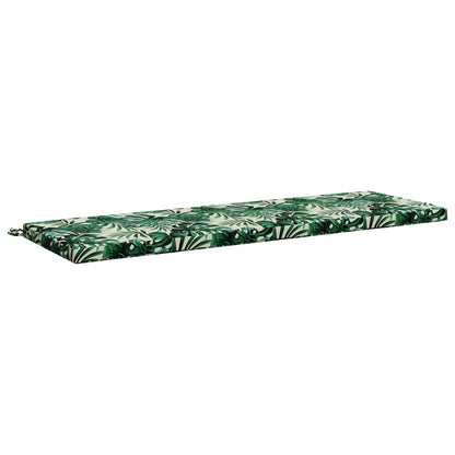 Bench Cushion SOEST 100% Polyester Leaf Pattern 140 x 50 x 5 cm