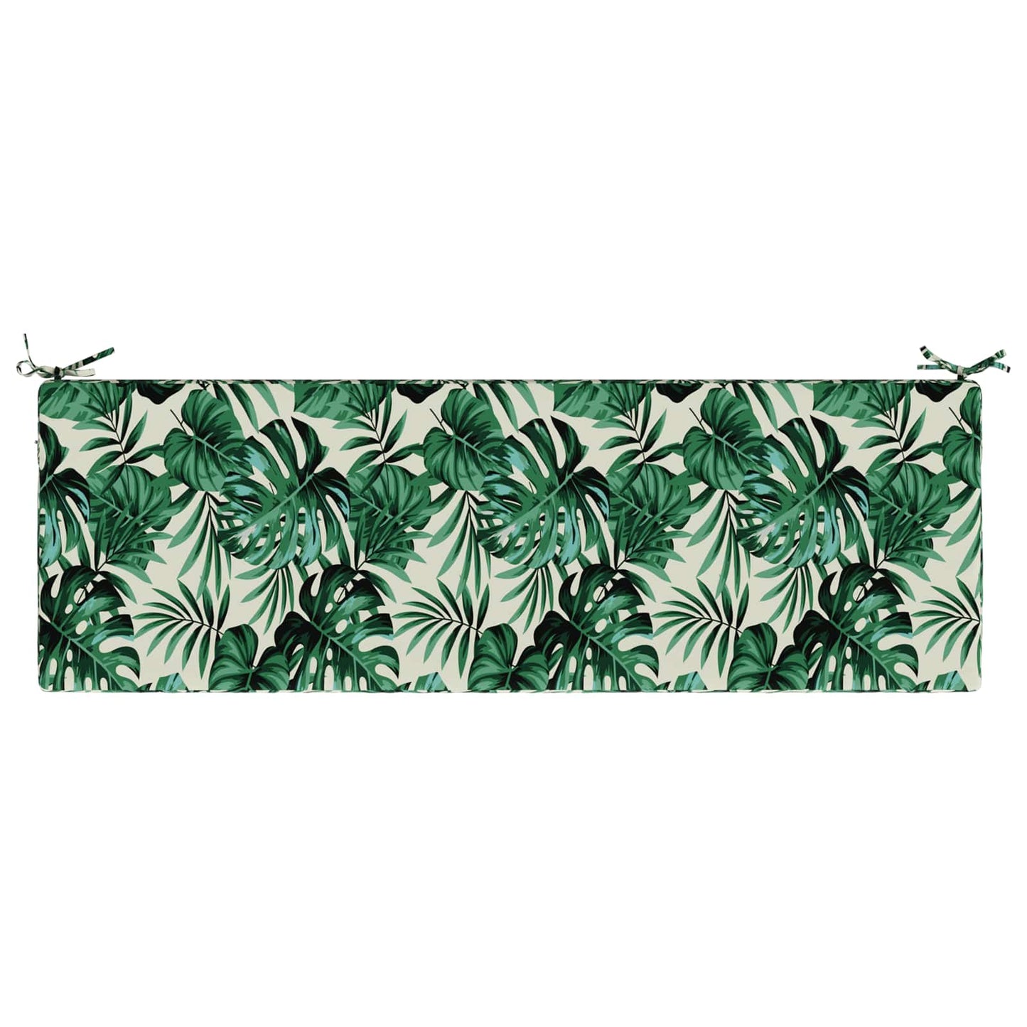 Bench Cushion SOEST 100% Polyester Leaf Pattern 140 x 50 x 5 cm