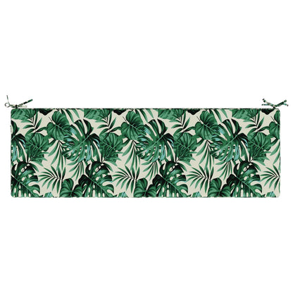 Bench Cushion SOEST 100% Polyester Leaf Pattern 140 x 50 x 5 cm