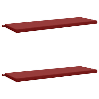 2-Piece Bench Cushions SOEST 2 pcs 100% Polyester Wine Red