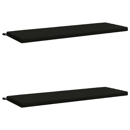 2-Piece Bench Cushions SOEST 2 pcs 100% Polyester Black