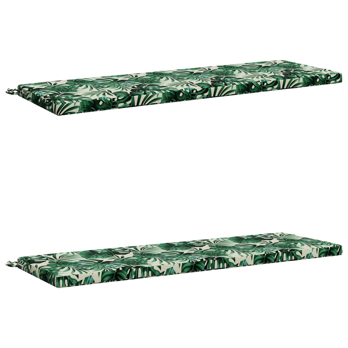 2-Piece Bench Cushions SOEST 2 pcs 100% Polyester Leaf Pattern