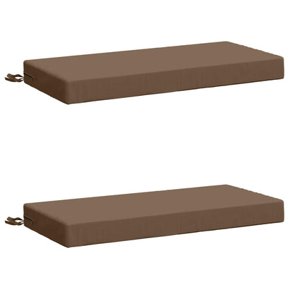2-Piece Bench Cushions SOEST 2 pcs 100% Polyester Taupe