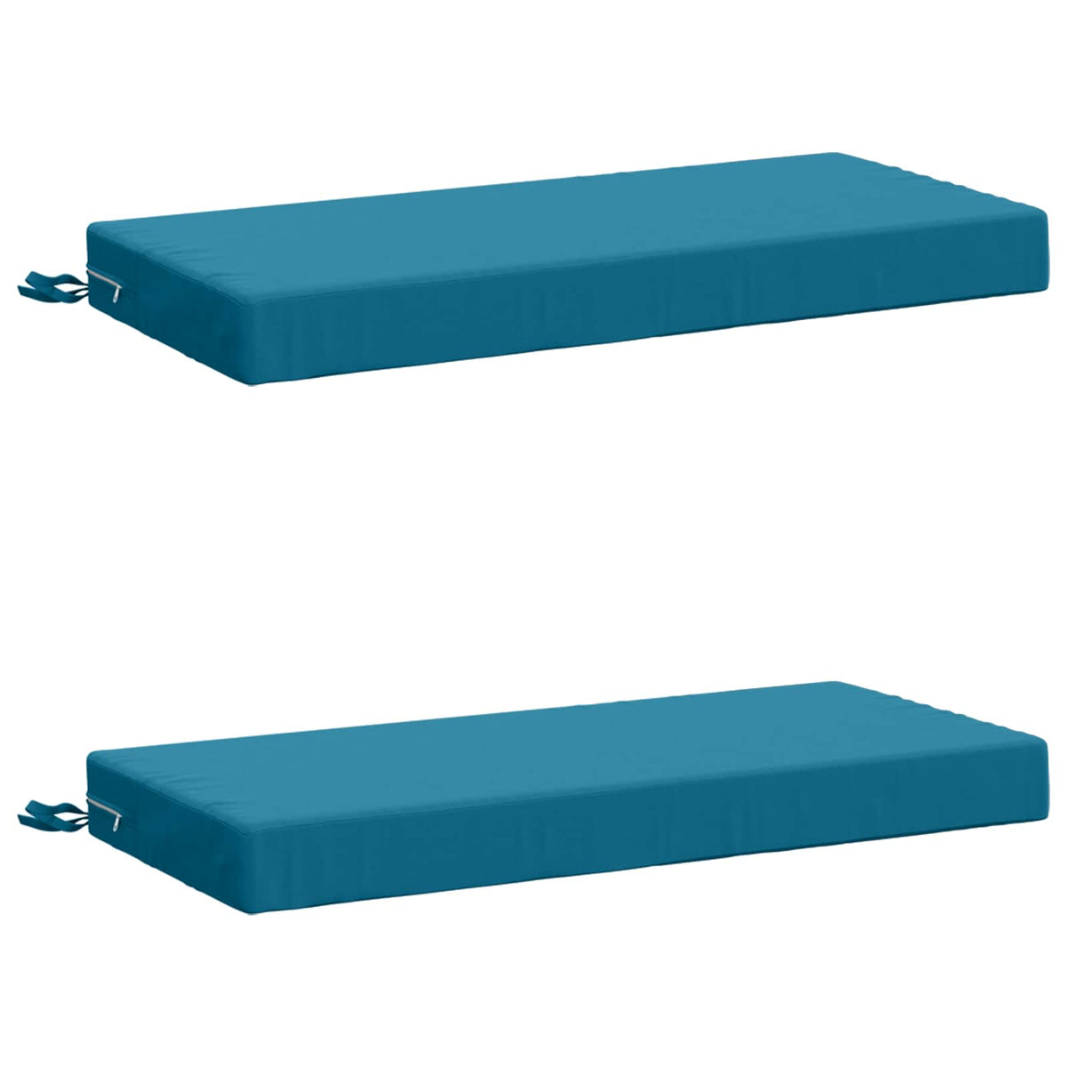 2-Piece Bench Cushions SOEST 2 pcs 100% Polyester Light Blue