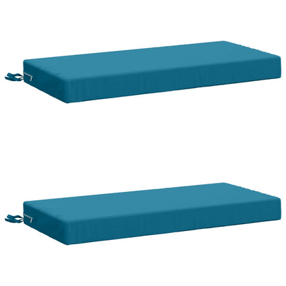 2-Piece Bench Cushions SOEST 2 pcs 100% Polyester Light Blue