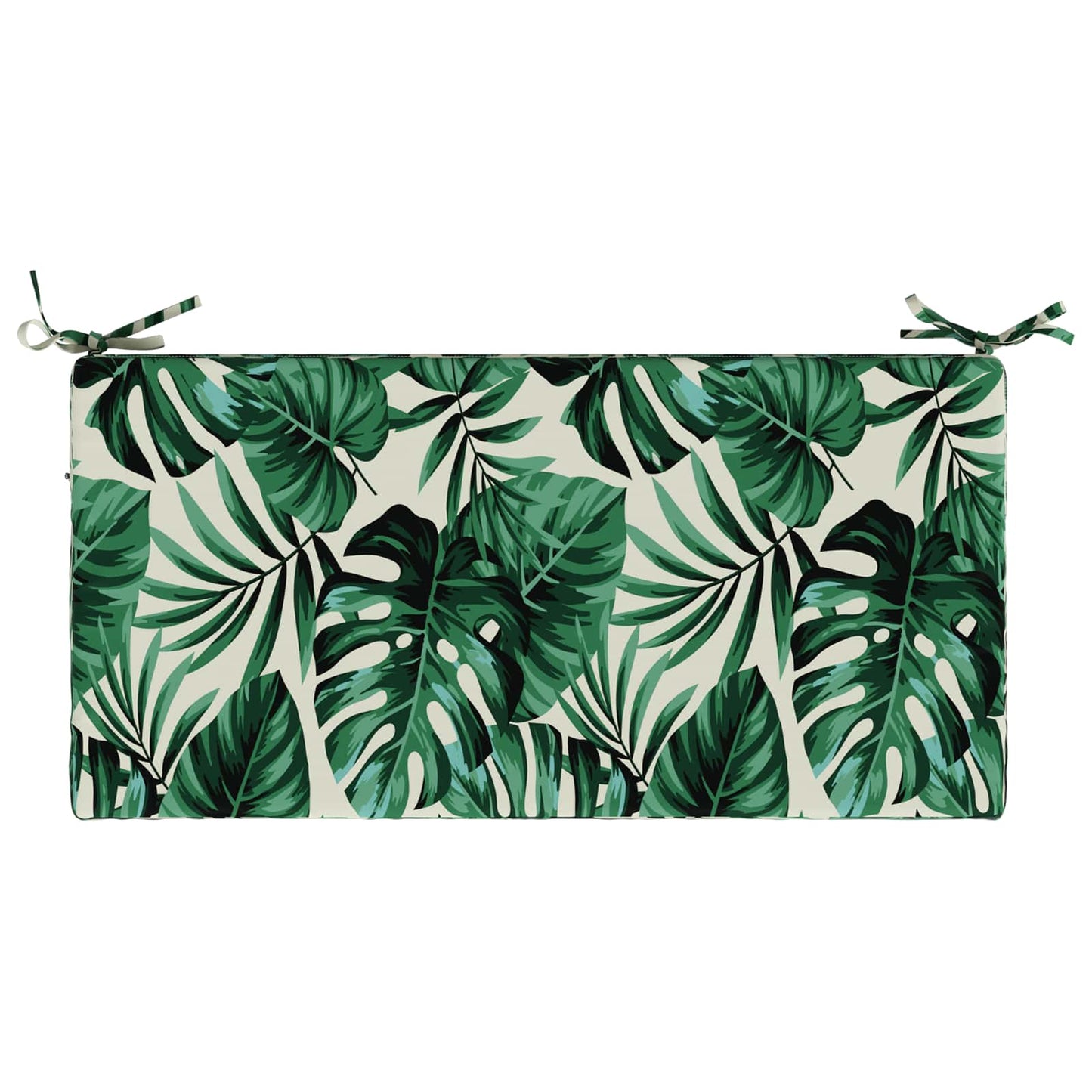 2-Piece Bench Cushions SOEST 2 pcs 100% Polyester Leaf Pattern