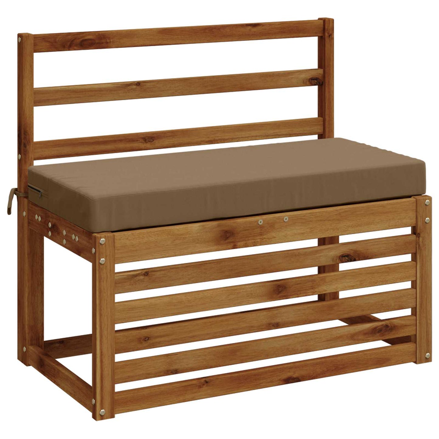 2-Piece Bench Cushions SOEST 2 pcs 100% Polyester Taupe