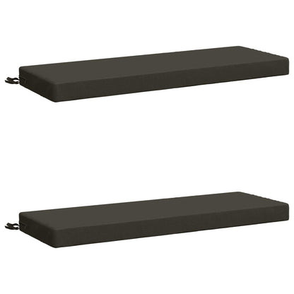 2-Piece Bench Cushions SOEST 2 pcs 100% Polyester Anthracite