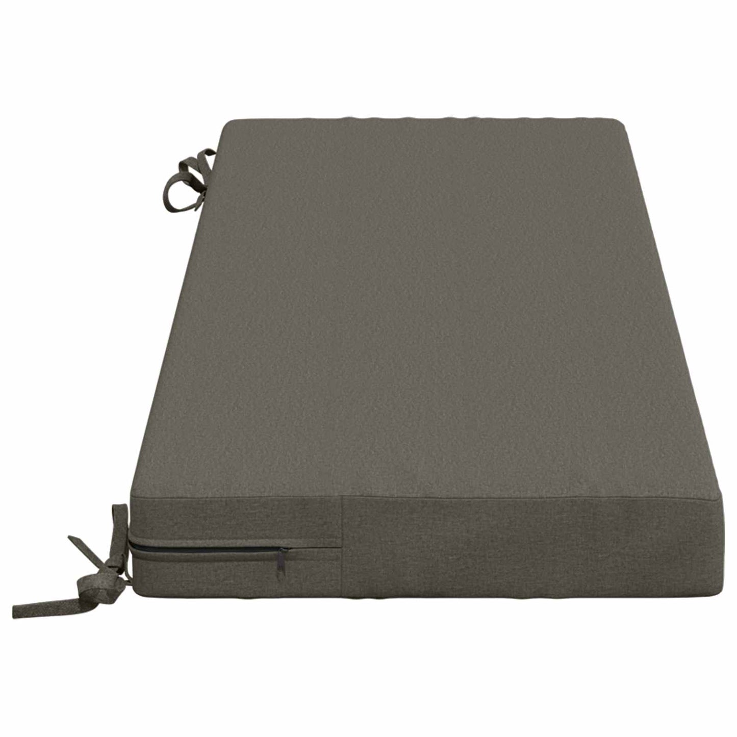 2-Piece Bench Cushions SOEST 2 pcs 100% Polyester Grey