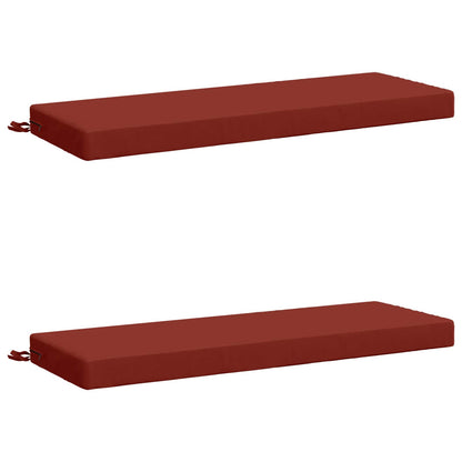 2-Piece Bench Cushions SOEST 2 pcs 100% Polyester Red