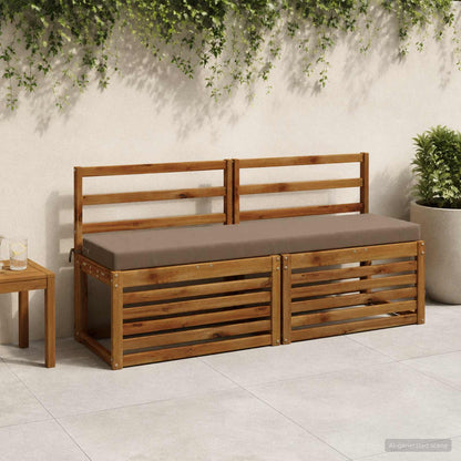 Bench Cushion SOEST 100% Polyester Taupe 160 x 40 x 8 cm