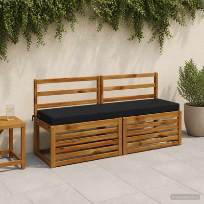 Bench Cushions SOEST 2 pcs 100% Polyester Dark Blue