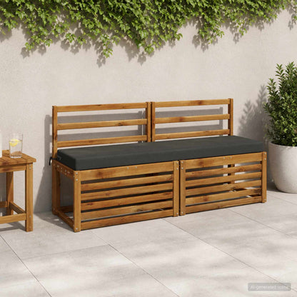 Bench Cushion SOEST 100% Polyester Anthracite 160 x 40 x 8 cm