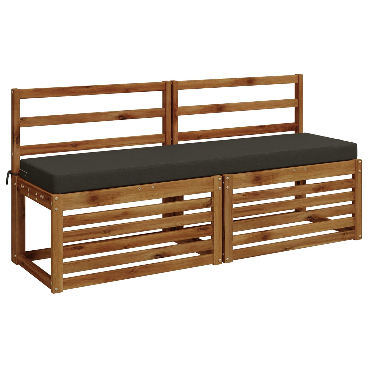 2-Piece Bench Cushions SOEST 2 pcs 100% Polyester Anthracite