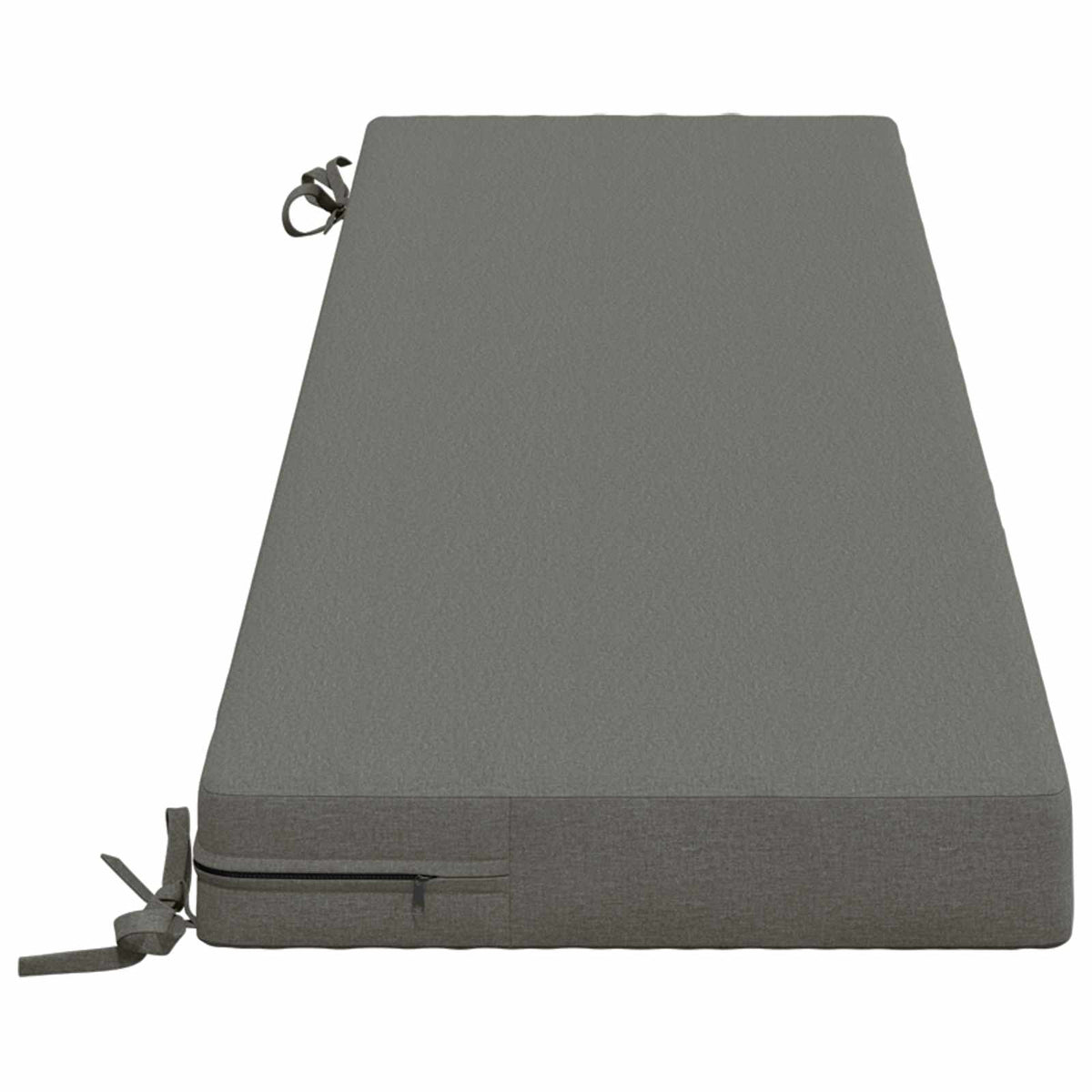 Bench Cushions SOEST 2 pcs 100% Polyester Grey 140 x 40 x 8 cm