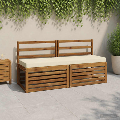 Bench Cushion SOEST 100% Polyester Cream 160 x 40 x 8 cm