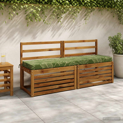 Bench Cushion SOEST 100% Polyester Leaf Design 150 x 40 x 8 cm