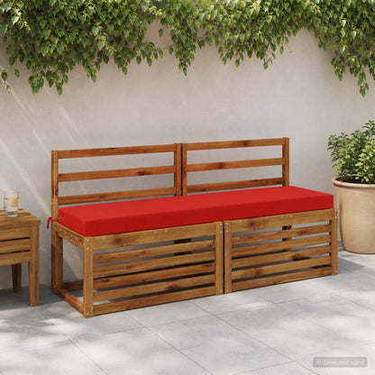 Bench Cushion SOEST 100% Polyester Red 150 x 40 x 8 cm