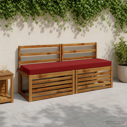 Bench Cushion SOEST 100% Polyester Wine Red 160 x 40 x 8 cm
