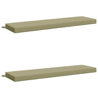 Bench Cushions SOEST 2 pcs 100% Polyester Light Green