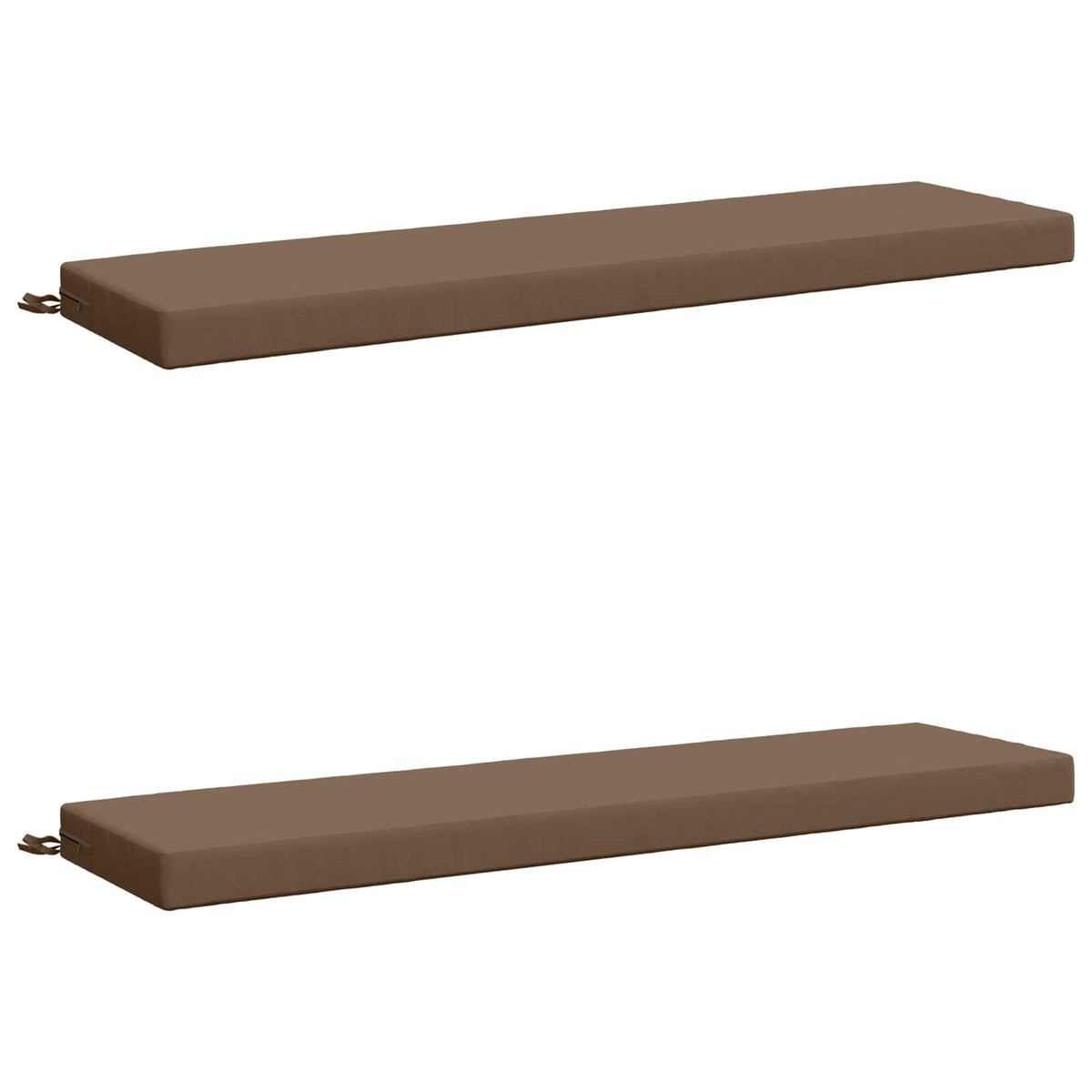 Bench Cushions SOEST 2 pcs 100% Polyester Taupe 150 x 40 x 8 cm