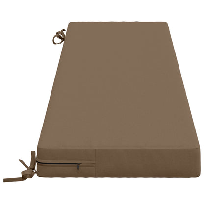 Bench Cushions SOEST 2 pcs 100% Polyester Taupe 150 x 40 x 8 cm
