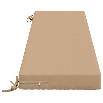 Bench Cushions SOEST 2 pcs 100% Polyester Sand 150 x 40 x 8 cm