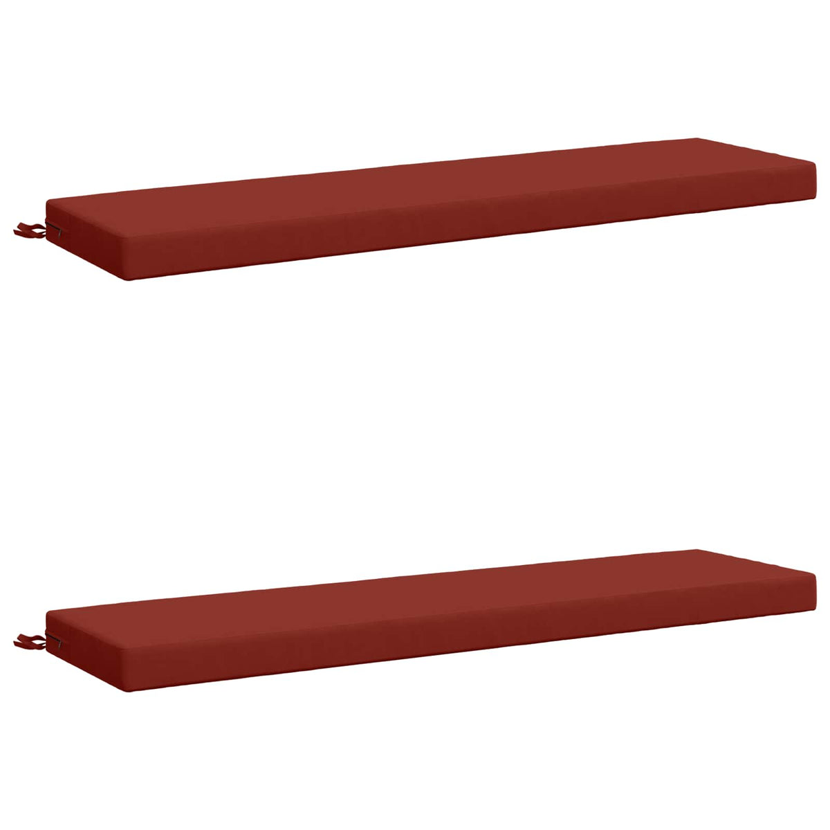 Bench Cushions SOEST 2 pcs 100% Polyester Red 150 x 40 x 8 cm