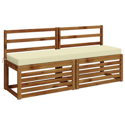 Bench Cushions SOEST 2 pcs 100% Polyester Cream 150 x 40 x 8 cm
