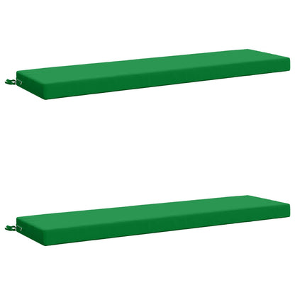 Bench Cushions SOEST 2 pcs 100% Polyester Green 150 x 40 x 8 cm