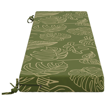 Bench Cushion SOEST 100% Polyester Leaf Design 150 x 40 x 8 cm