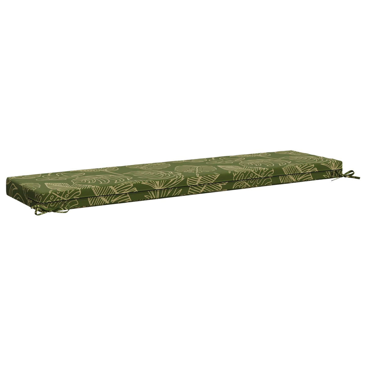 Bench Cushions SOEST 2 pcs 100% Polyester Leaf Design